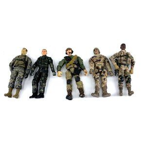 Blue Box Toys BBi Elite Force Military Action Figure 4" Tall 2007 Lot of 4